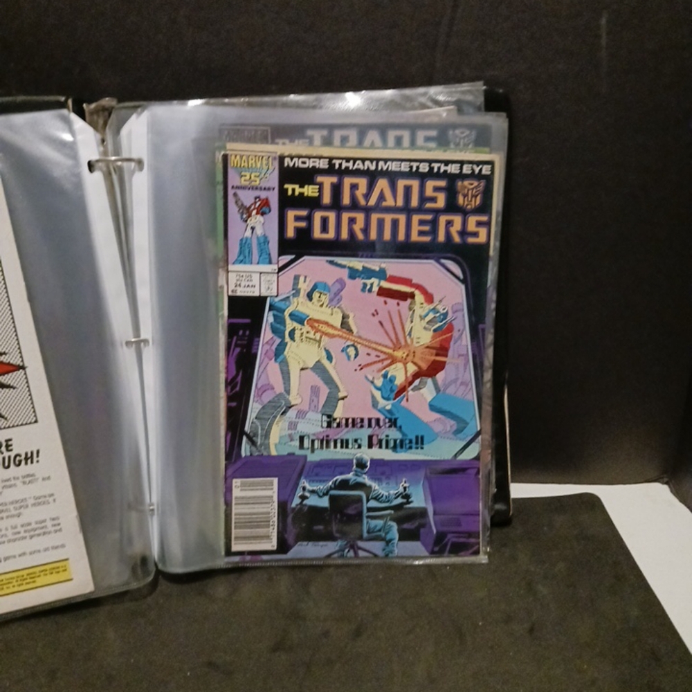 Transformers Comic Book with Purple and Blue Cover